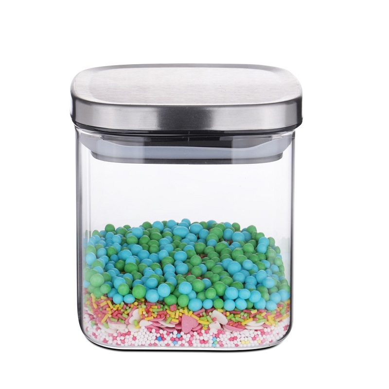 Boite de conservation en verre carre 600 ml - weis