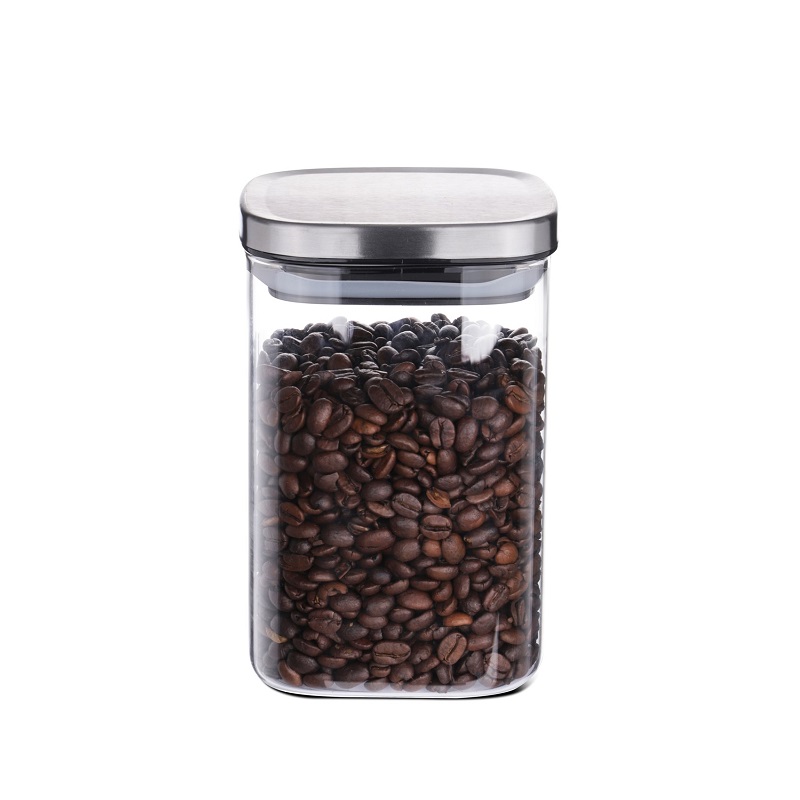 Boite de conservation en verre carre 1 l - weis