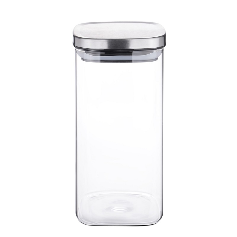 Boite de conservation en verre carre 1,4 l - weis