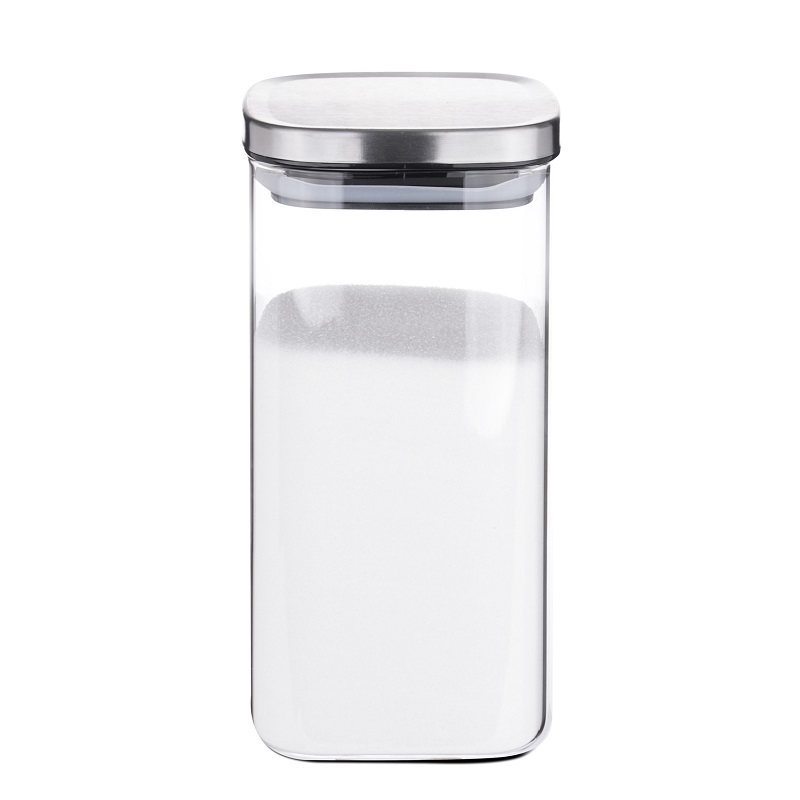 Boite de conservation en verre carre 1,4 l - weis