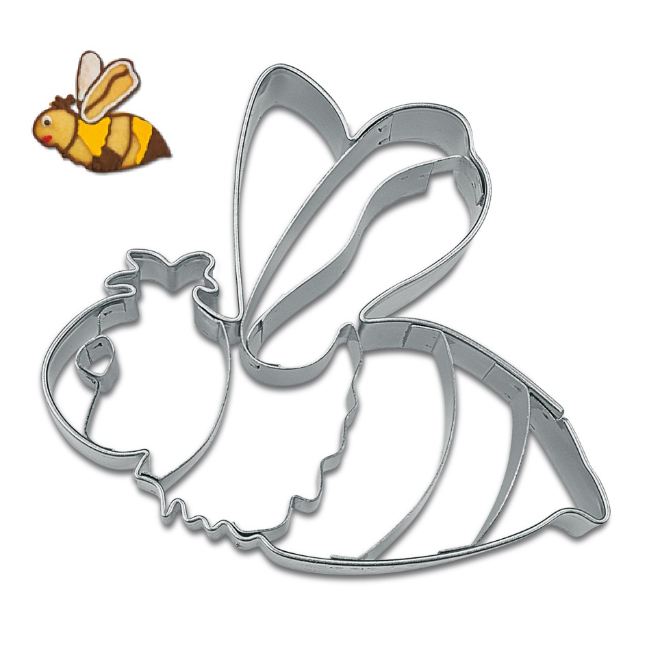 Emporte piece a patisserie en forme d' abeille 7 cm inox - stadter