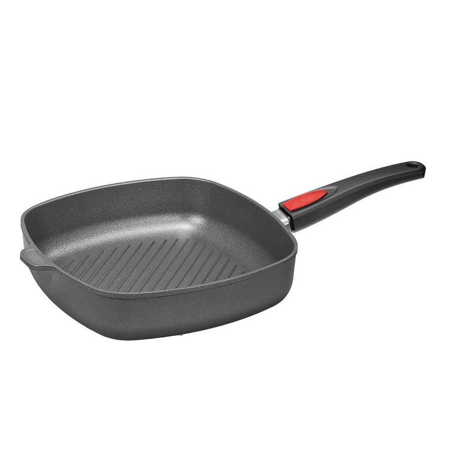 Poele grill avec poignee amovible 28 x 28 cm nowo titanium induction - woll