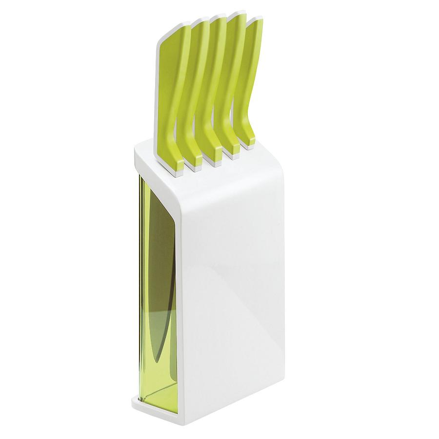 Bloc 5 couteaux my kitchen vert - guzzini