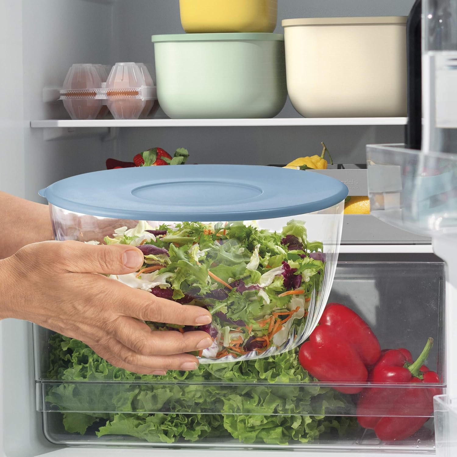 Essoreuse à salade spin and store ø26 cm bleu - guzzini