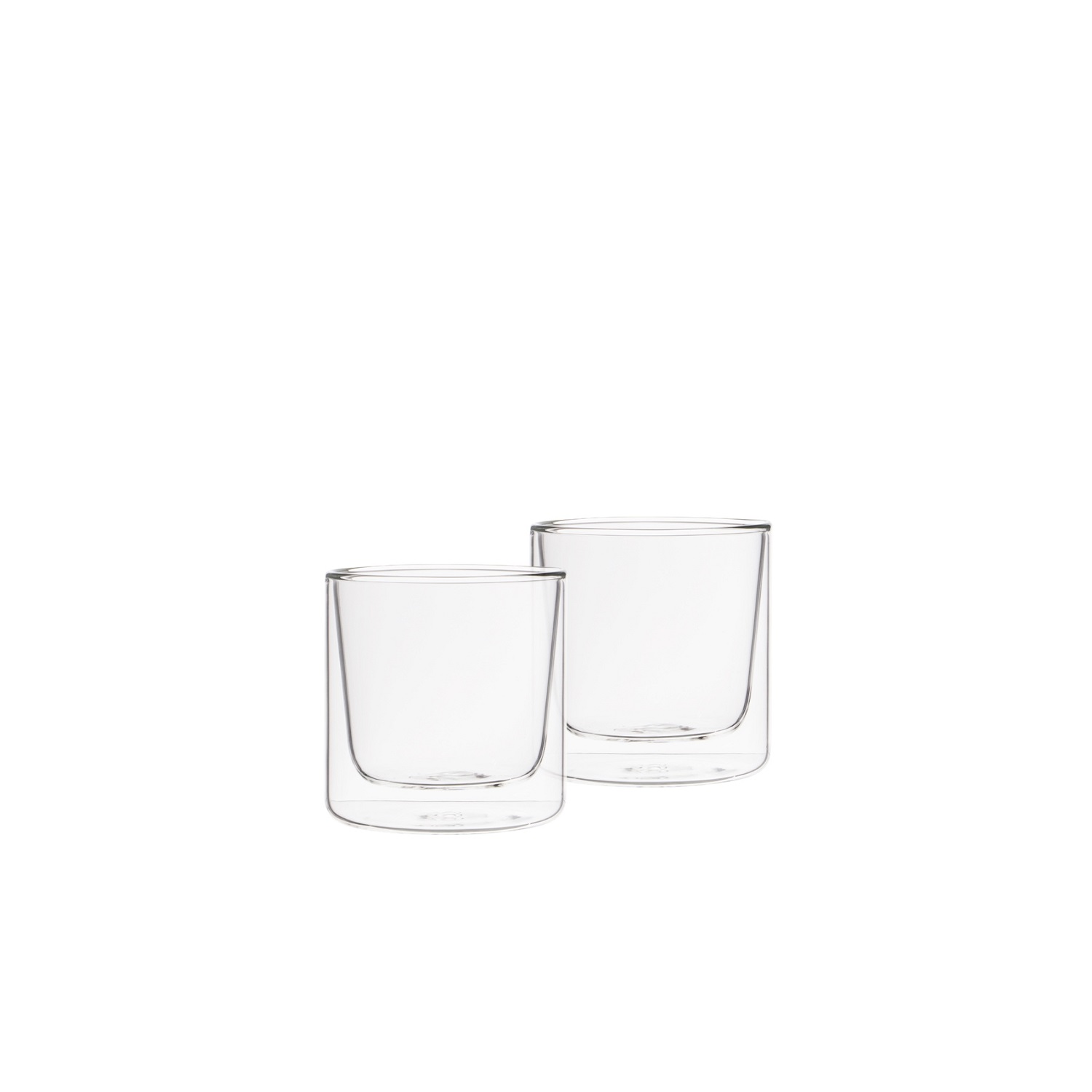 Lot de 2 gobelets à café en verre double paroi 80ml - weis