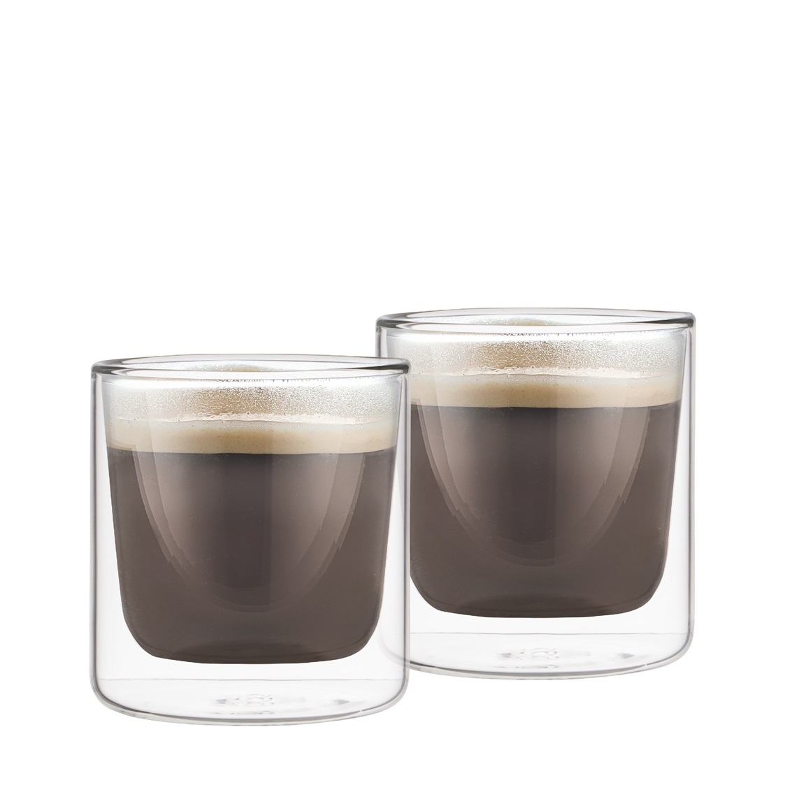 Lot de 2 gobelets à café en verre double paroi 150ml - weis