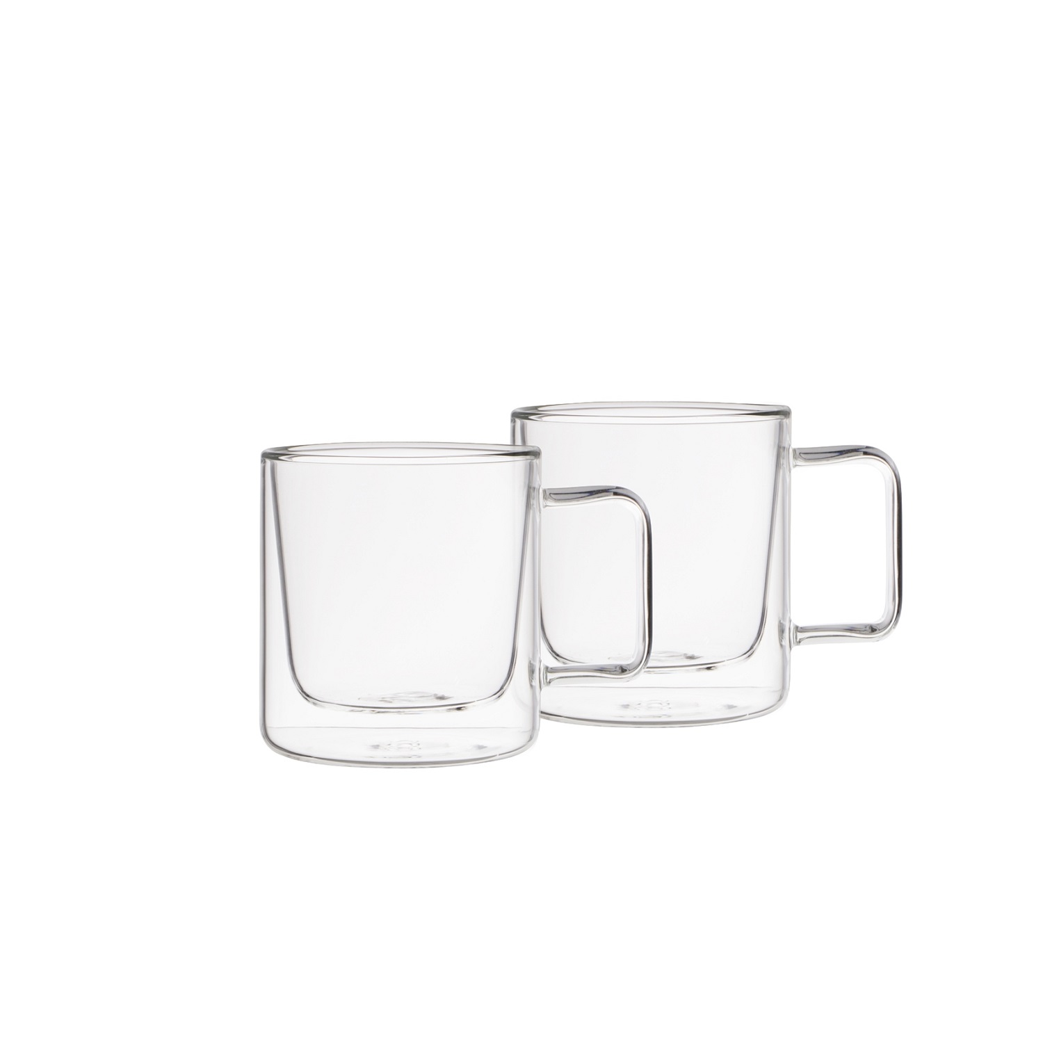 Lot de 2 tasses à café en verre double paroi 150ml - weis