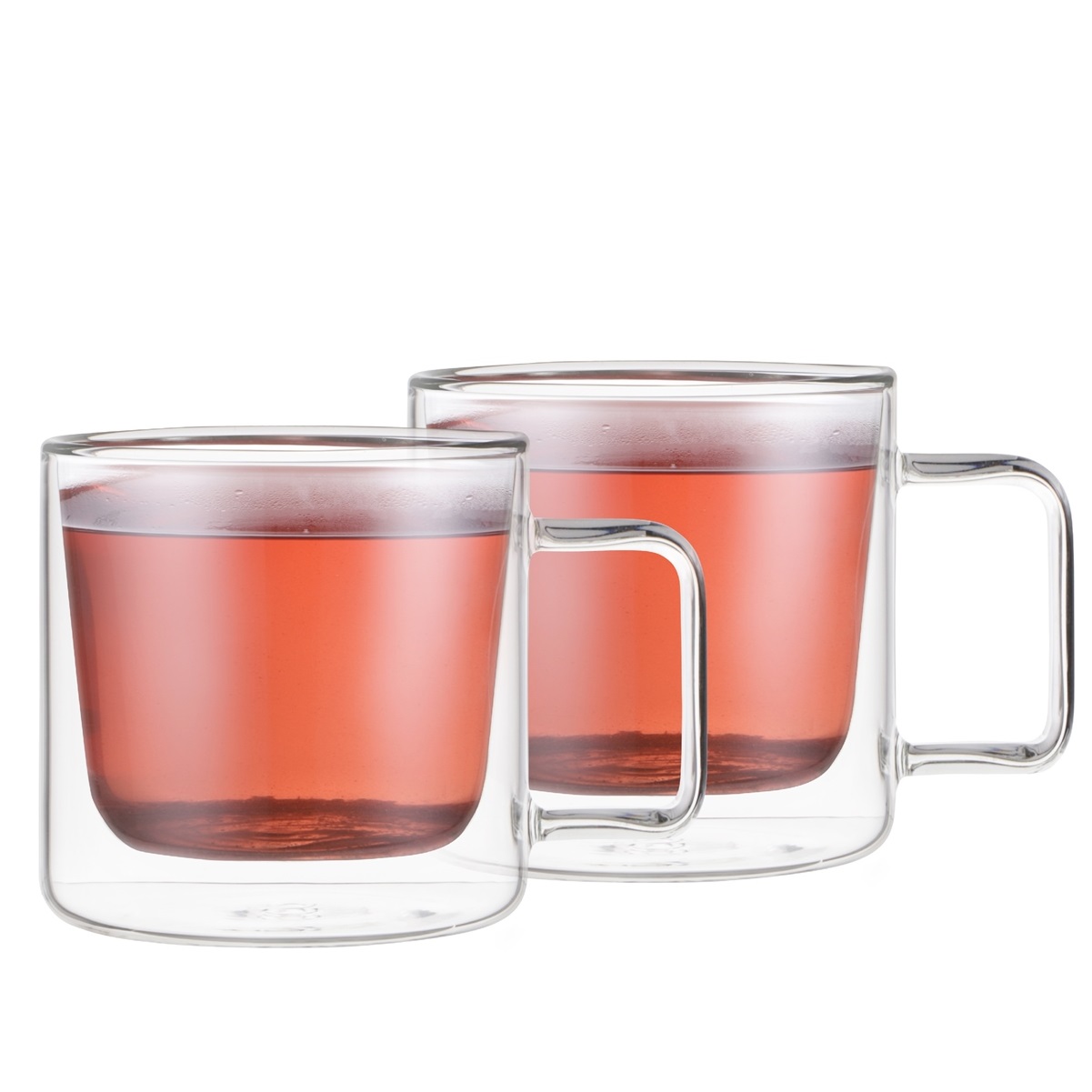 Lot de 2 tasses à thé en verre double paroi 250ml - weis