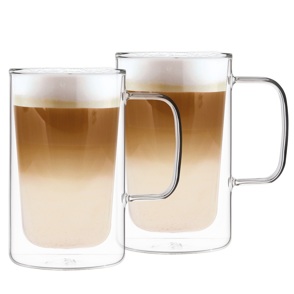 Lot de 2 mugs en verre double paroi 350ml - weis