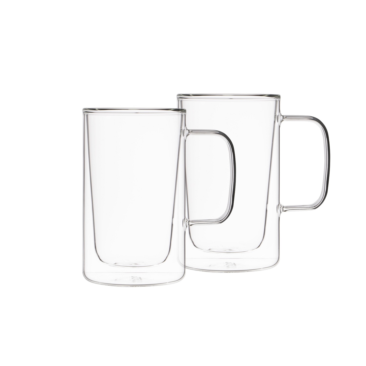 Lot de 2 mugs en verre double paroi 350ml - weis