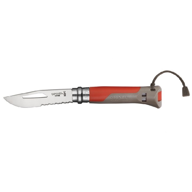 Couteau de poche outdoor soft terre rouge n°8 - opinel 