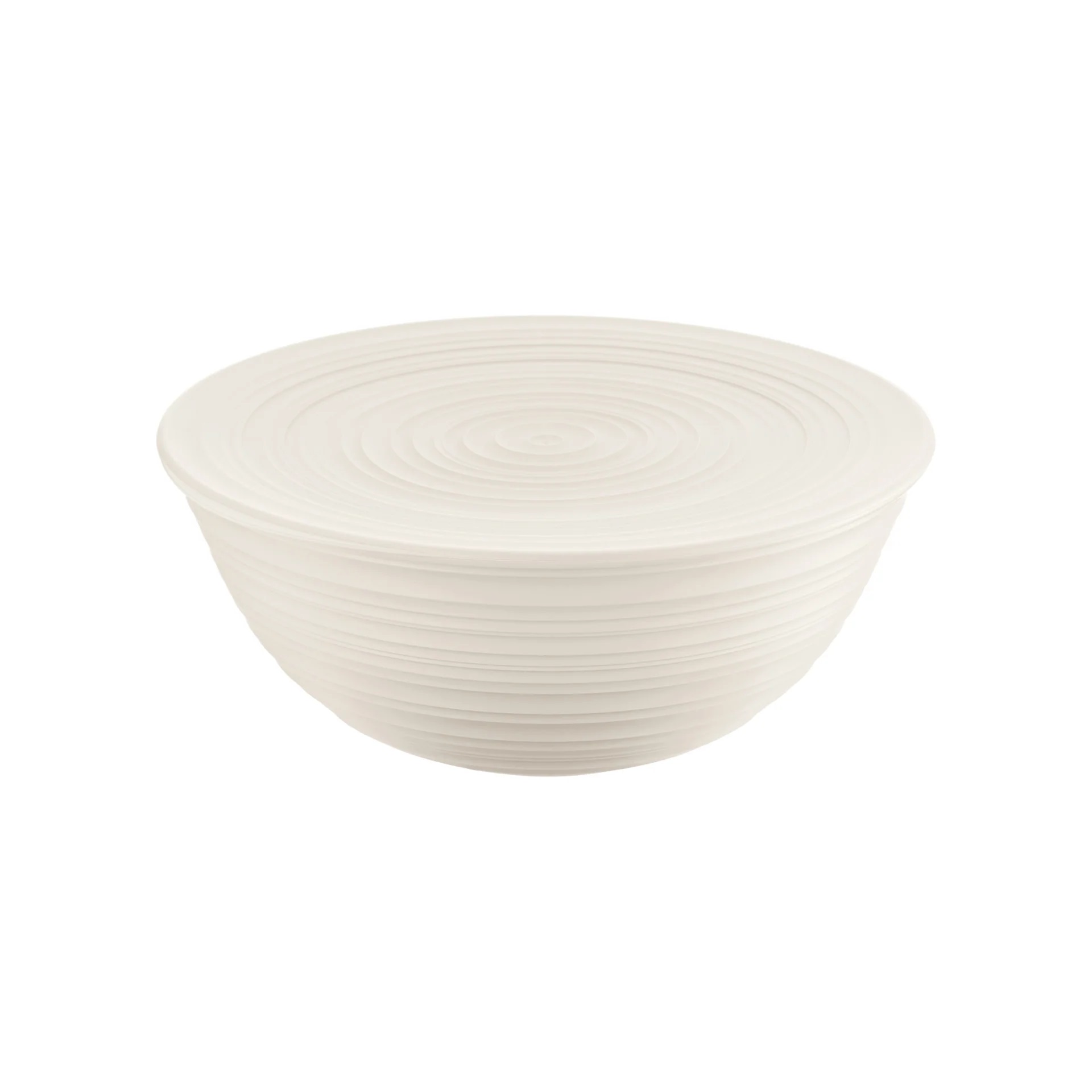 Saladier avec couvercle 30 cm tierra blanc - guzzini