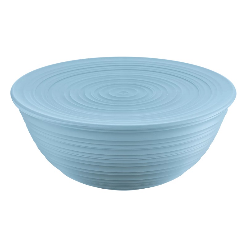 Saladier 30 cm xl tierra poudre bleue avec couvercle - guzzini