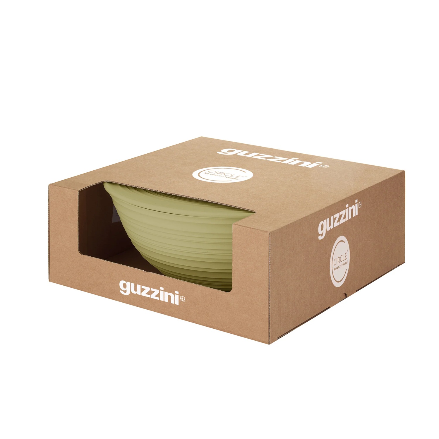 Saladier avec couvercle 30 cm tierra vert - guzzini
