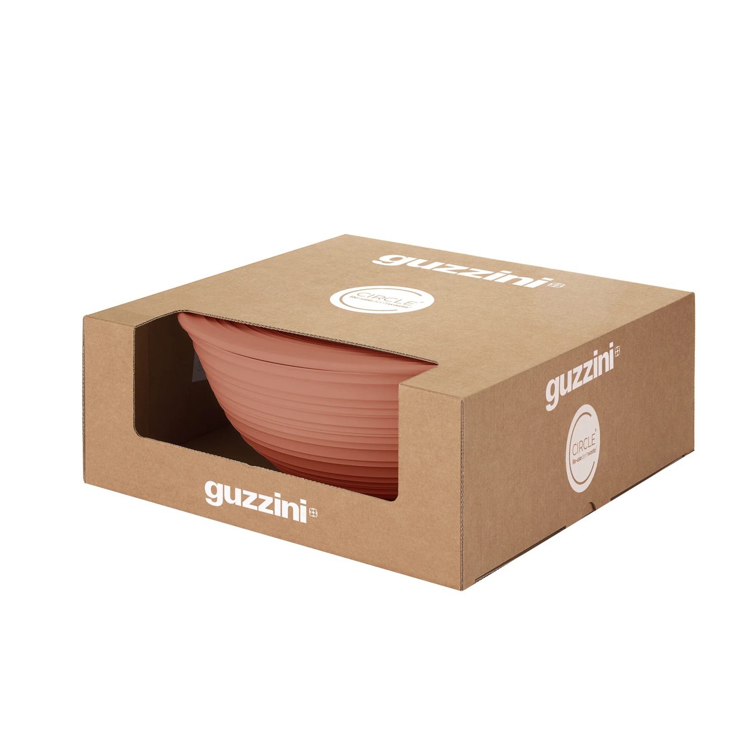 Saladier avec couvercle 30 cm tierra terracotta - guzzini