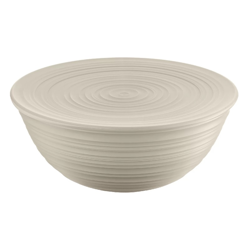Saladier 30 cm xl tierra argile avec couvercle - guzzini