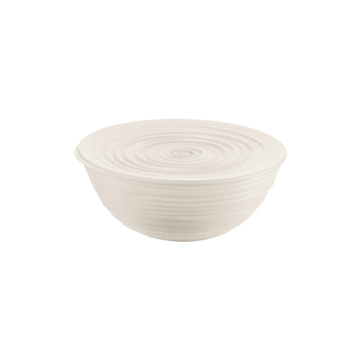 Saladier avec couvercle 25 cm tierra blanc lait - guzzini