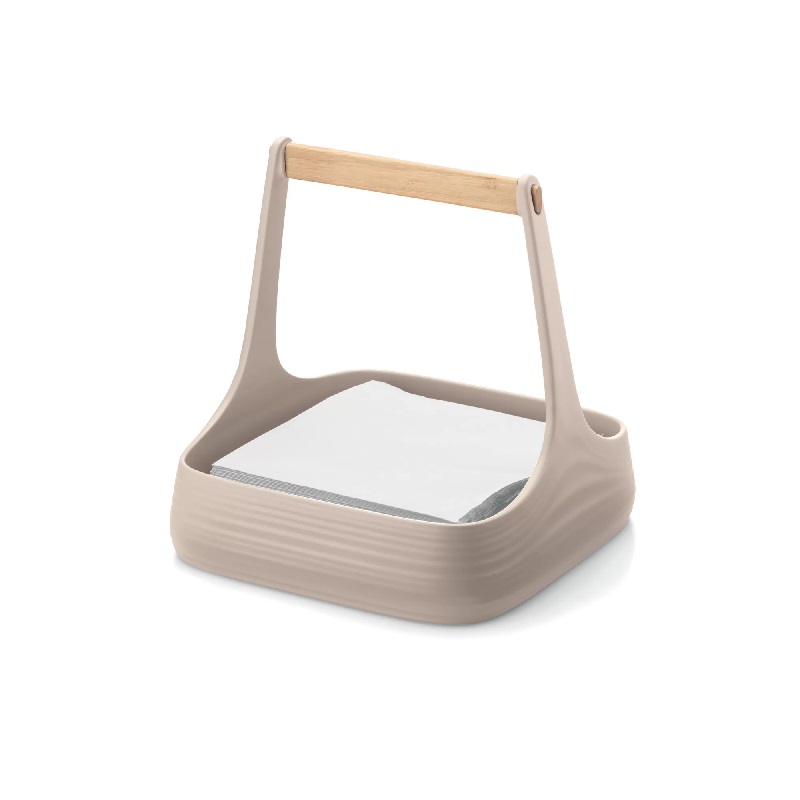 Desserte de table porte huile vinaigre ou serviettes tierra gris tourterelle - guzzini