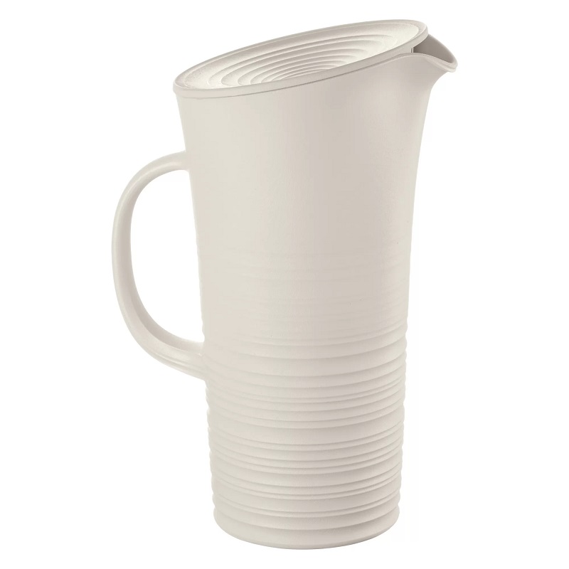 Carafe avec couvercle 1,8 l tierra blanc lait - guzzini