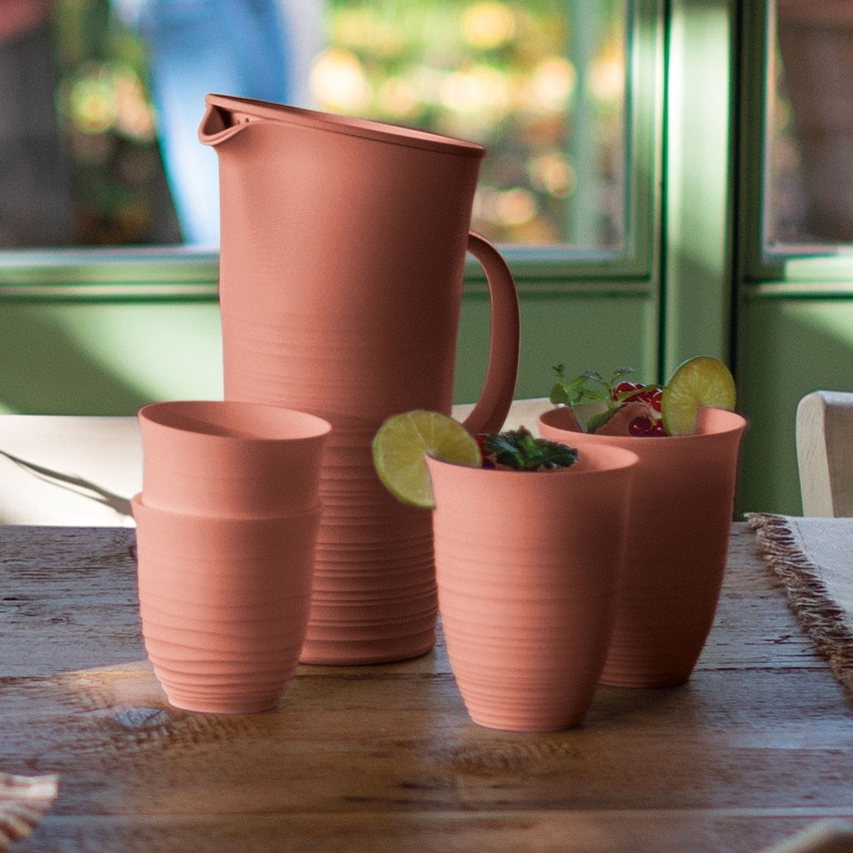 Carafe avec couvercle 1,8 l tierra terracotta - guzzini