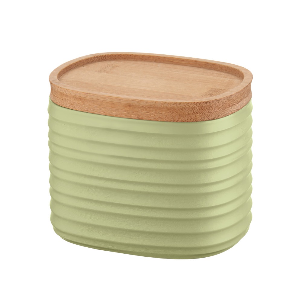 Boite de conservation tierra vert avec couvercle bois 0,5l - guzzini