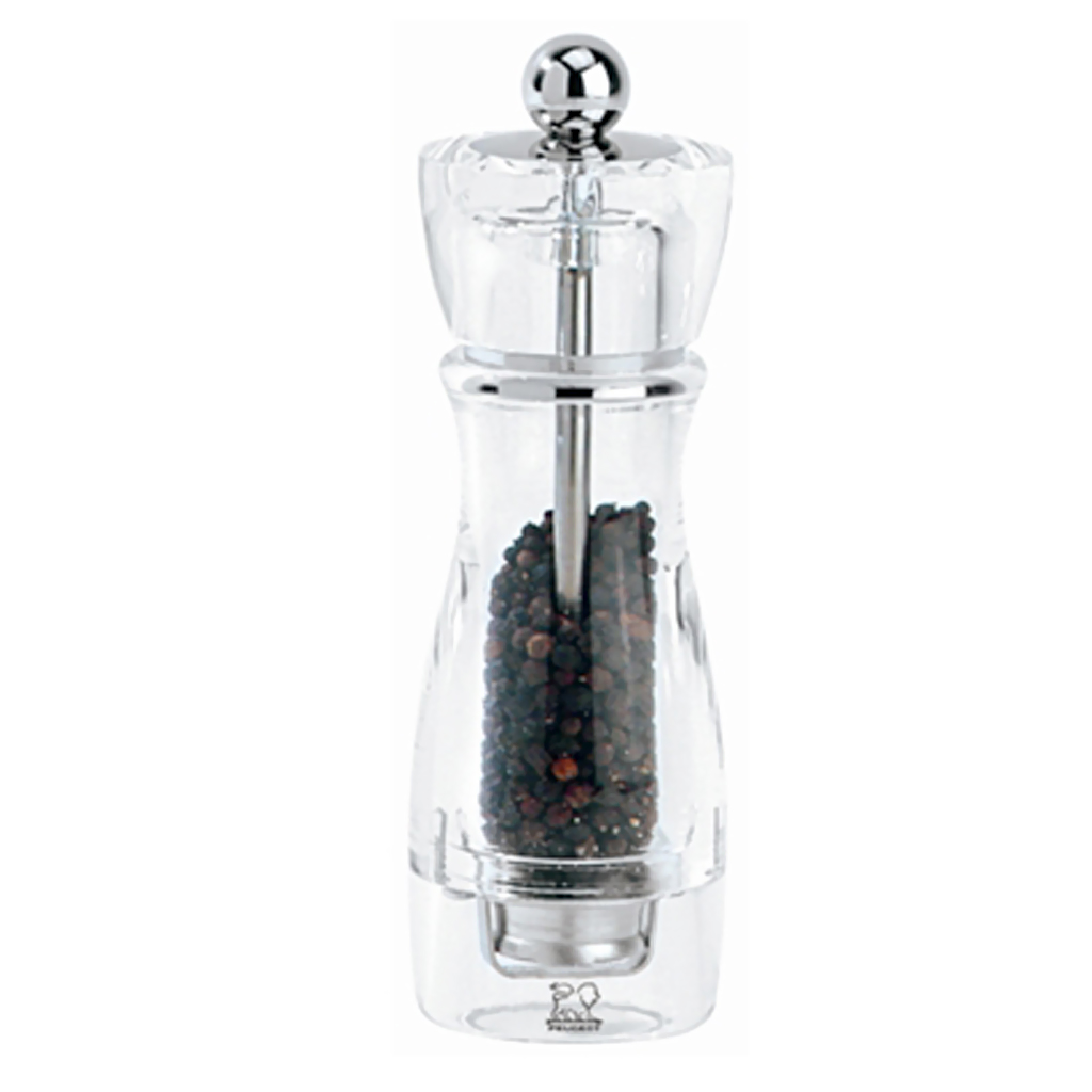 Moulin a poivre transparent vittel 16 cm - peugeot saveurs