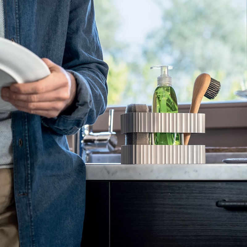 Organisateur d'evier eco-kitchen tidy&safe argile - guzzini
