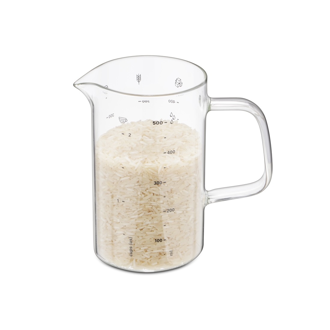 Pichet mesureur en verre biroscilicate 500 ml - weis