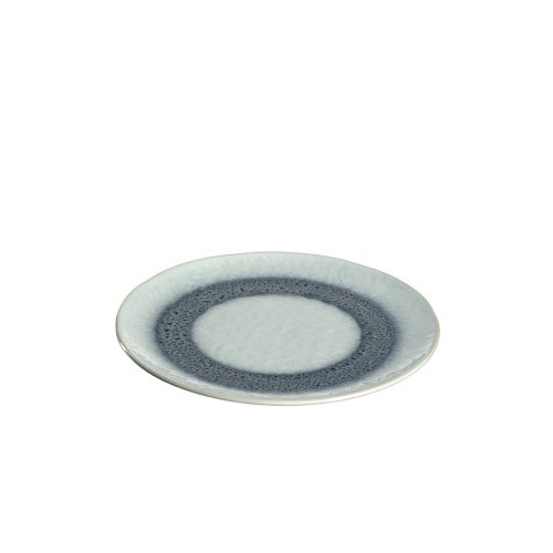 Lot de 6 assiettes dessert en ceramique matera bleu 23 cm - leonardo