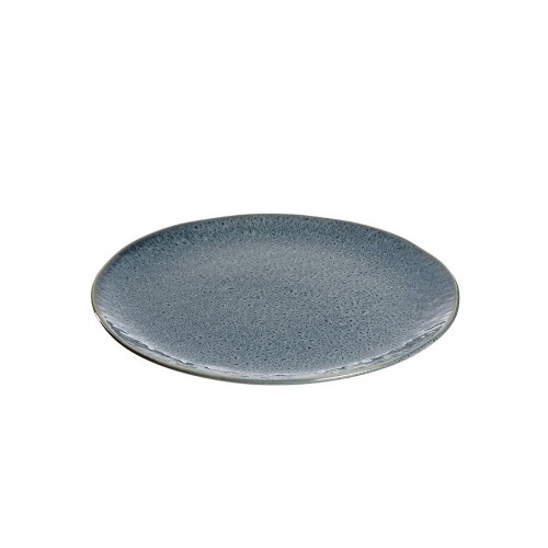 Lot de 6 assiettes plates en ceramique matera bleu 27 cm - leonardo