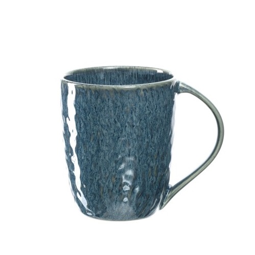 Lot de 6 mugs en ceramique matera bleu 43 cl - leonardo