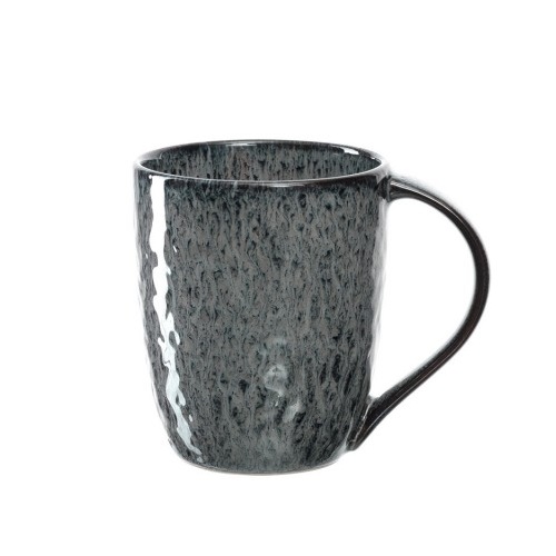 Lot de 6 mugs en ceramique matera gris 43 cl - leonardo