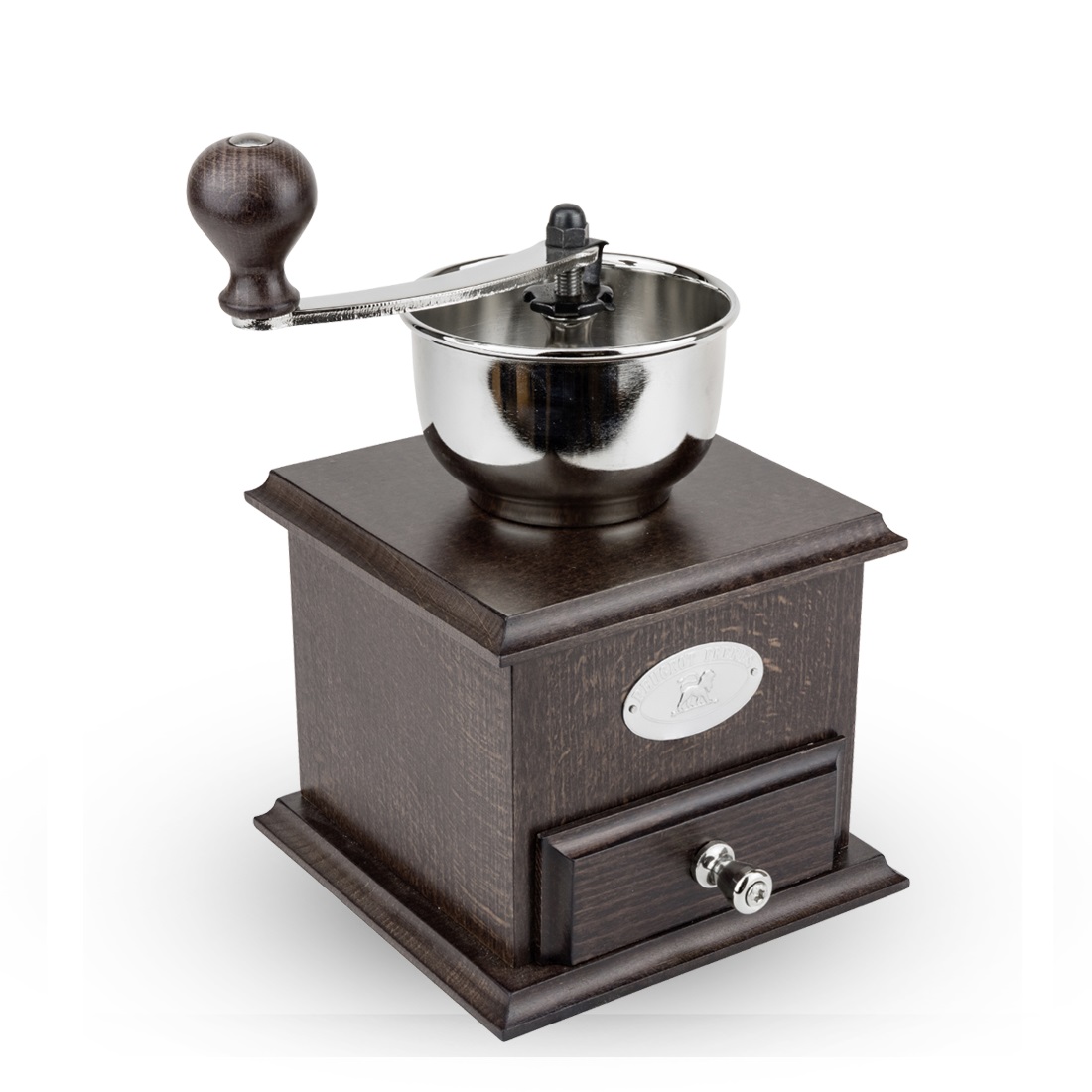 Brésil moulin à café manuel en bois couleur chocolat 21 cm - peugeot saveurs