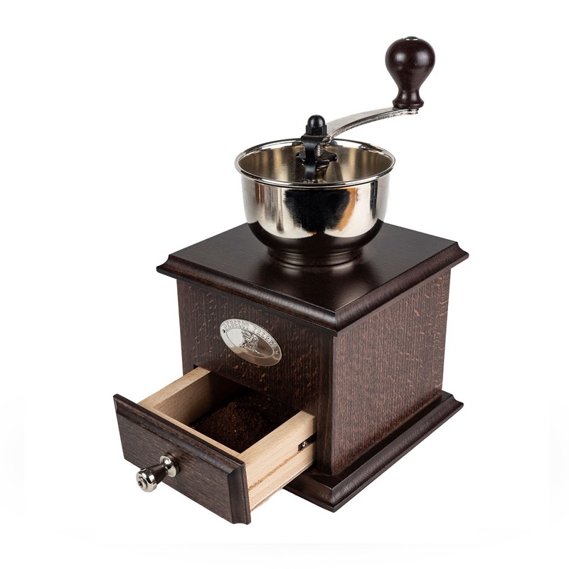 Brésil moulin à café manuel en bois couleur chocolat 21 cm - peugeot saveurs