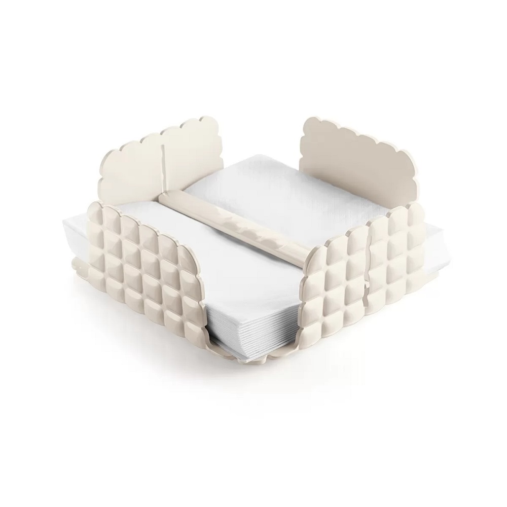 Porte serviette de table horizontale tiffany blanc lait- guzzini
