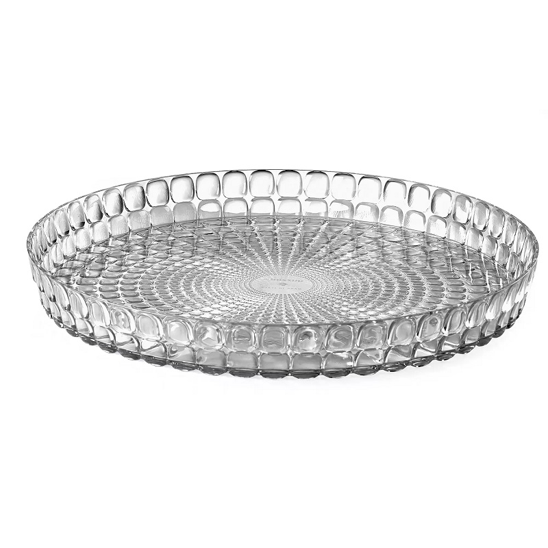 Plateau rond tiffany gris ciel d'hiver 35 cm - guzzini