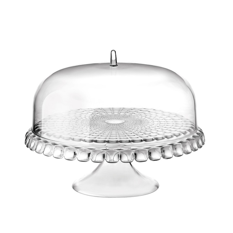 Stand a gateau avec cloche tiffany transparent - guzzini