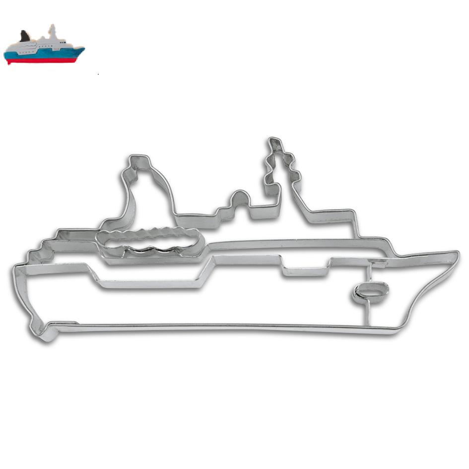 Emporte pieces en forme de paquebot 10 cm inox - stadter