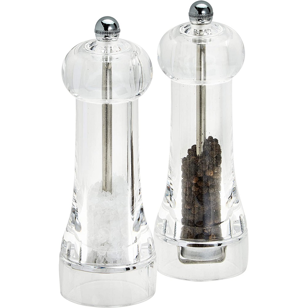 Duo moulin a sel et a poivre toul transparent 16 cm - peugeot saveurs