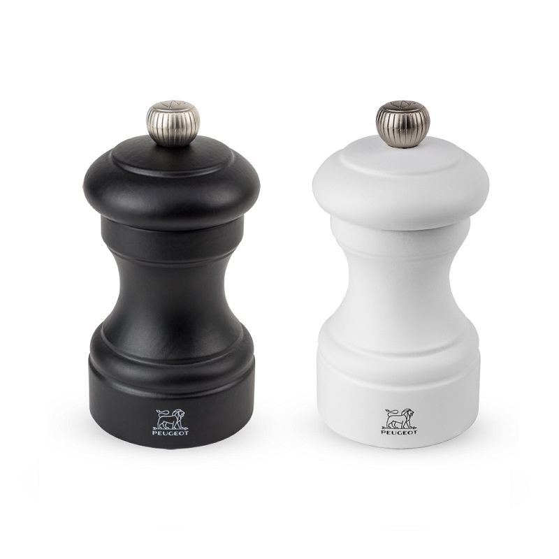 Duo bistro moulin a poivre noir et moulin sel blanc 10 cm - peugeot saveurs
