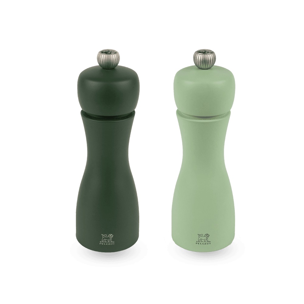 Tahiti eau duo moulin a sel vert menthe et moulin a poivre vert mousse - peugeot saveurs