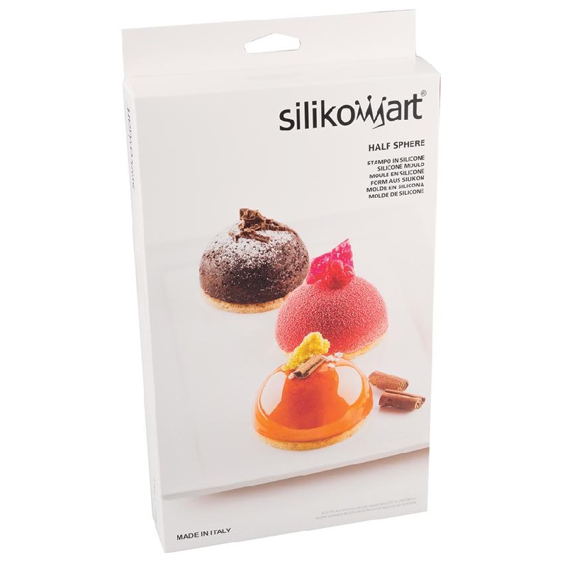 Moule en silicone 6 demis-spheres 7 cm - silikomart
