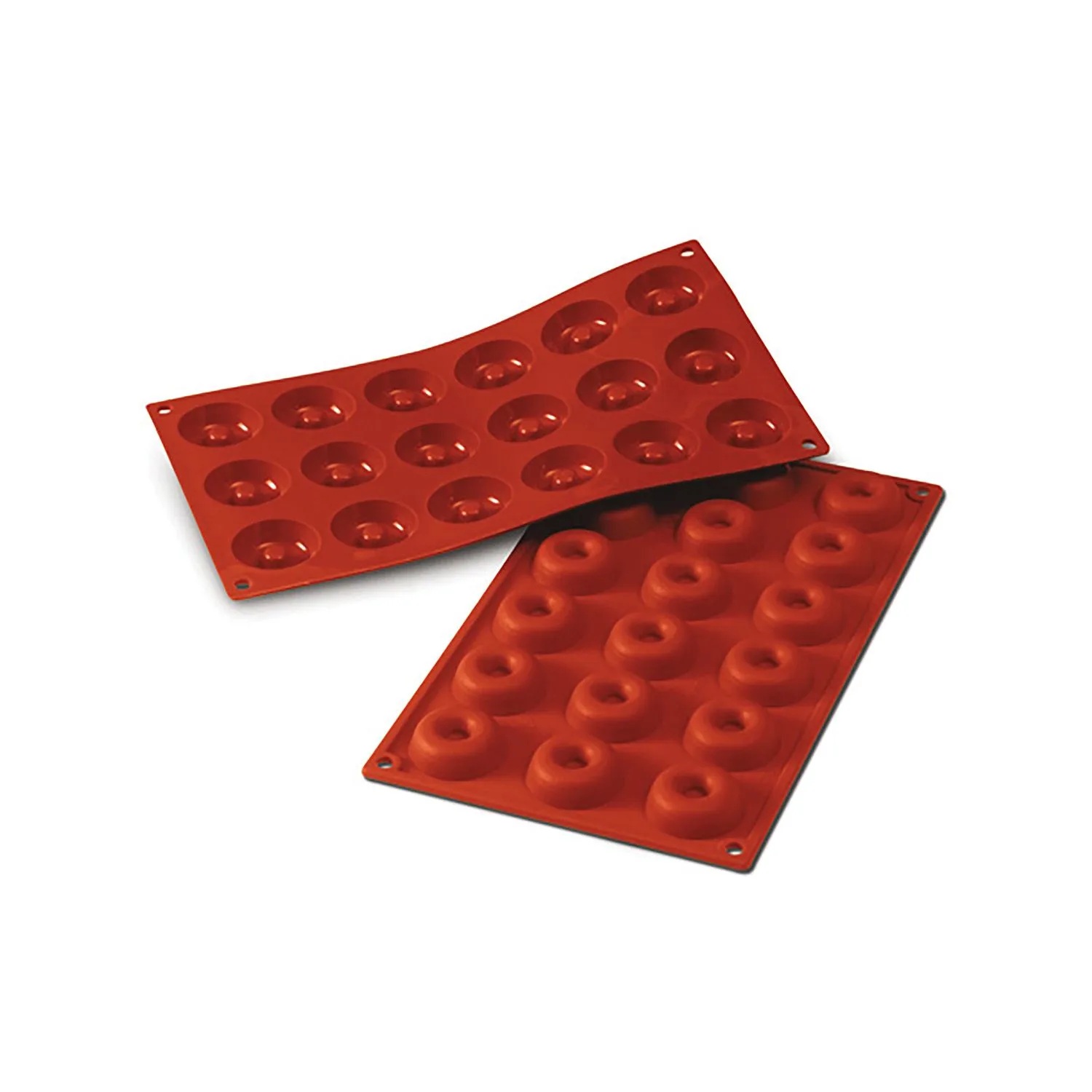 Moule en silicone pour 18 minis savarins ø4 cm - silikomart