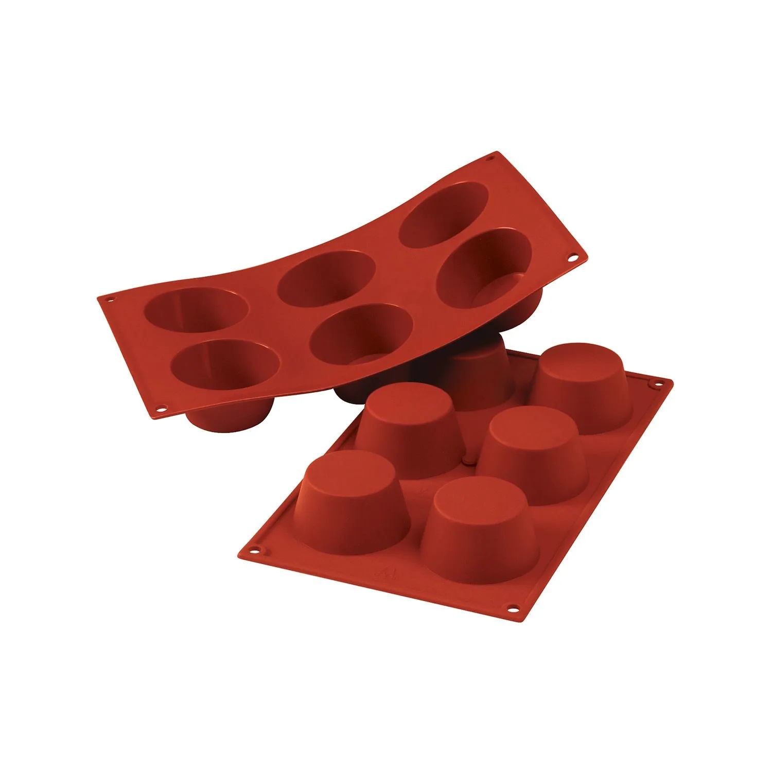 Moule à 6 muffins en silicone ø6,9 cm - silikomart