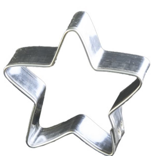 Emporte pieces pour petits fours de noel "bredele" en forme d'etoile 5 branches 4.5 cm - lares
