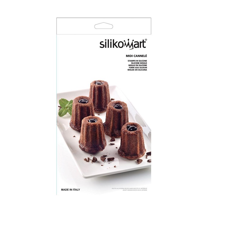 Moule en silicone 8 canneles bordelais 5 cm - silikomart