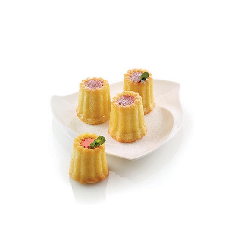Moule en silicone 8 canneles bordelais 5 cm - silikomart