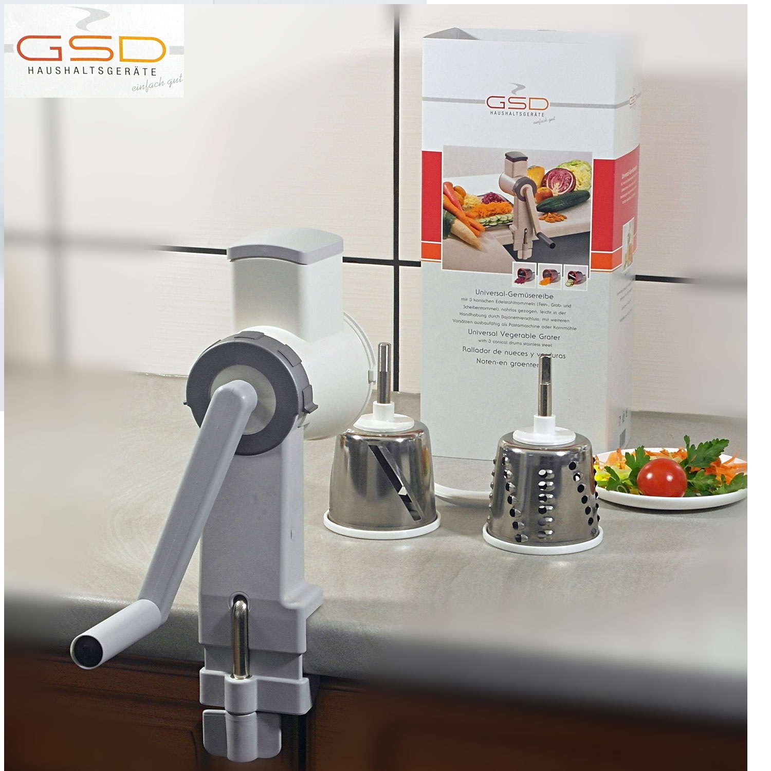 Tambour conique speciale noix noisette et amandes pour rape a legumes universelle - gsd