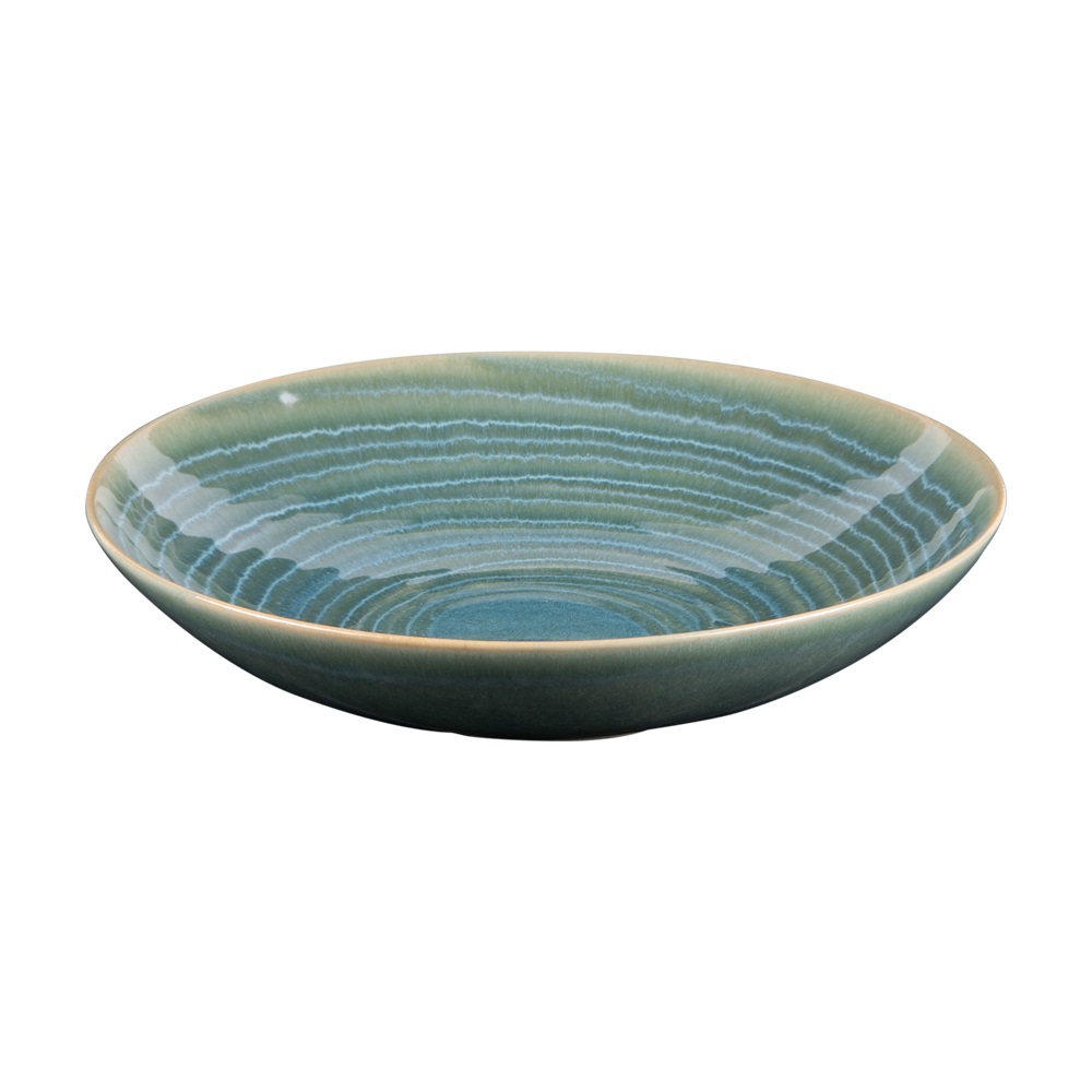 Lot de 6 assiettes creuses calottes moon bleu lagon 22 cm - table et passion 