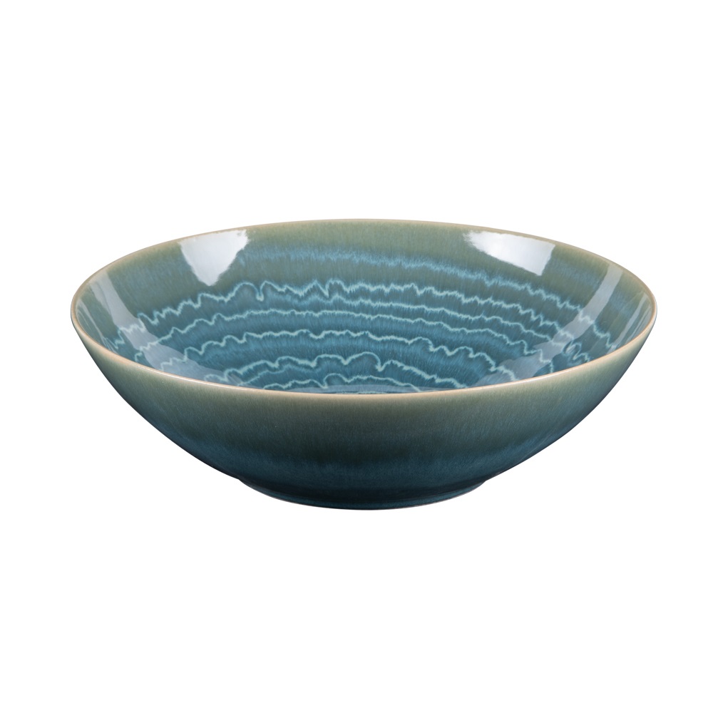 Saladier moon bleu lagon 24 cm - table et passion 